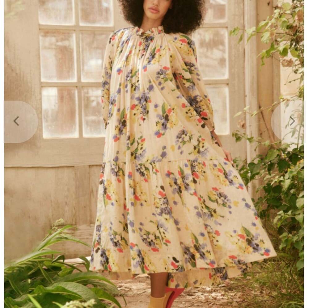 The Great The Victorian Dress Bright Grove Floral Midi Size 1 Small